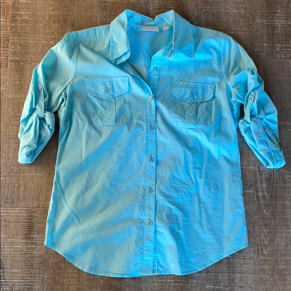 NEW YORK & COMPANY!!! BUTTON DOWN!!! Blue!!